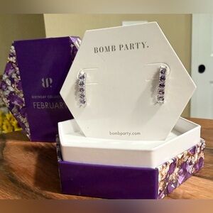 Bomb Party Earrings RBP4901 The Myra Earrings February Birthday NEW